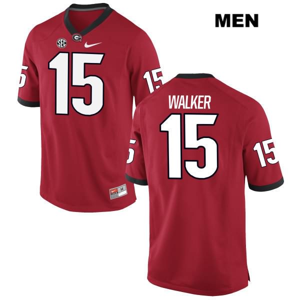 Georgia Bulldogs Men's D'Andre Walker #15 NCAA Authentic Red Nike Stitched College Football Jersey RBE7056YL